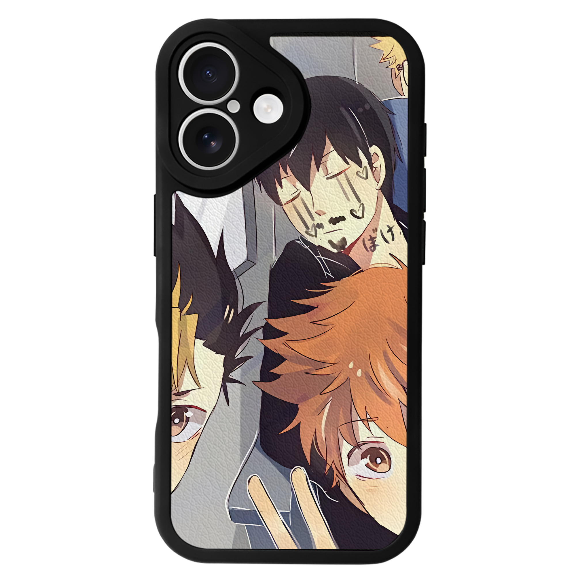 （画像用） ハイキュー!! Haikyu!! 【iPhone 16シリーズ対応】シリコンスマホケース（レザー調） 材質：シリコン
